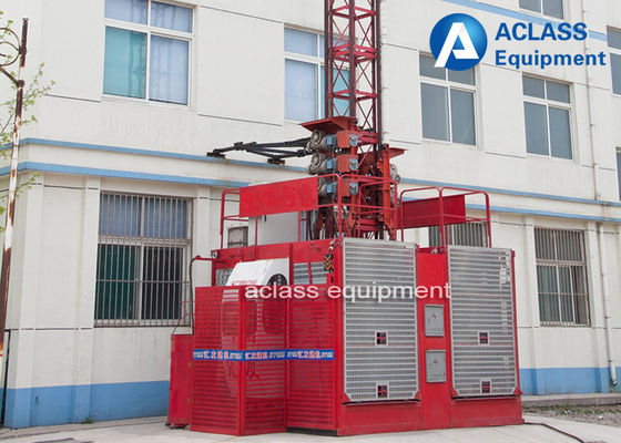 중국 두 배 감금소 건축 호이스트 엘리베이터, 건축재료 호이스트 33m/min 협력 업체